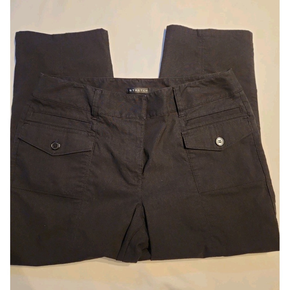 Axcess Liz Claiborne Women's Black Stretch Capri Dress Pants Size 12